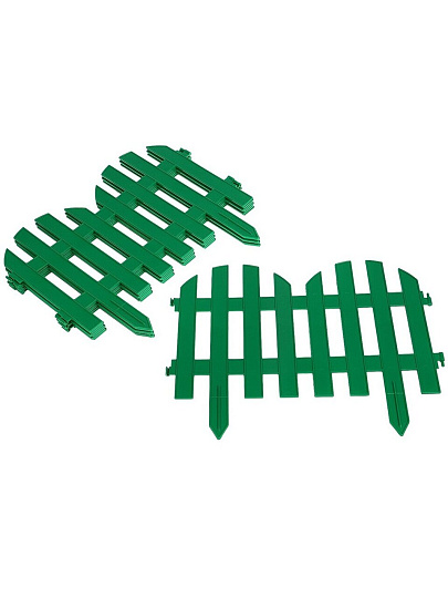 Забор декоративный пластмасса, Palisad, №4, 28х300 см, зеленый, ЗД04