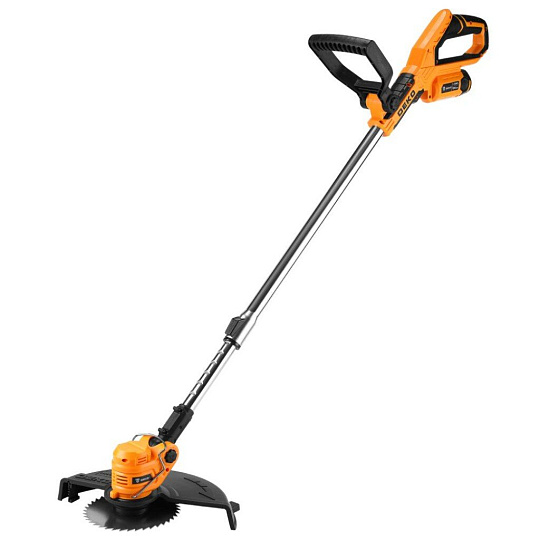 Триммер электрический, аккумуляторный, Deko, DKTR12V, 063-4232-3, D-ручка, нож, разборный вал