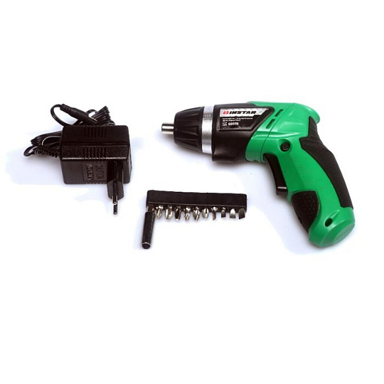 Отвертка аккумуляторная, Instar, 3.6 В, 1.5 А.ч, Li-ion, 200 об/мин, 1 скорость, блистер, АШП 60036