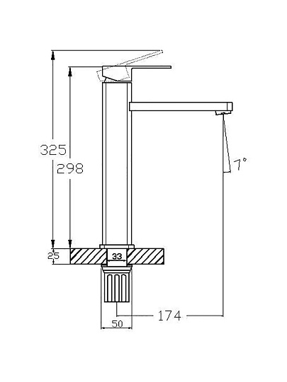 Смеситель для раковины, G.lauf, с картриджем, графит, NEB1-B123MG