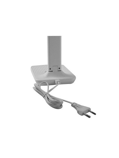 Светильник настольный 12 Вт, белая кожа, Ultraflash, UF-819 C01, 15163, 6000К, 2 плафона, 3 уровня яркости