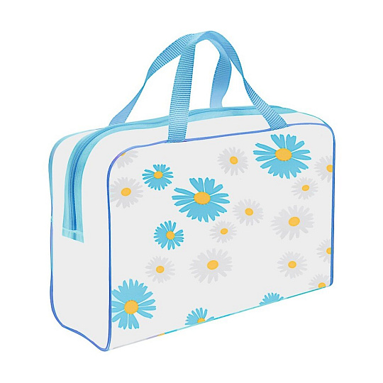 Косметичка 24х7х15 см, банная, ПВХ, Юниlook, 327-254, прямоугольная, застежка молния, в ассортименте