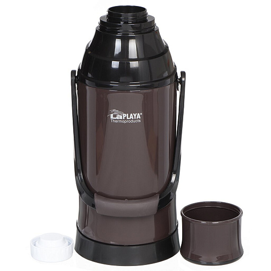 Термос нержавеющая сталь, пластик, 3.2 л, узкая горловина, LaPlaya, Everest brown, колба стекло, коричневый, 9600009332