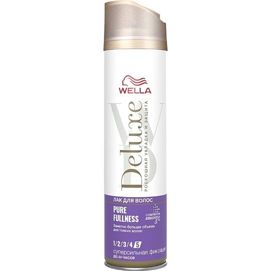 Лак для волос Wella, Deluxe Pure Fullness, суперсильная фиксация, 250 мл
