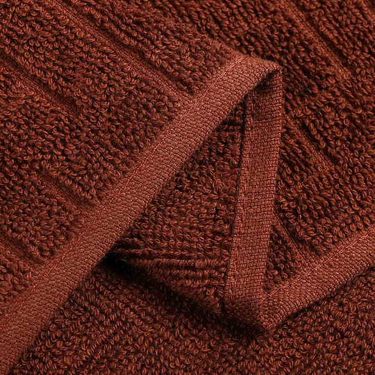 Полотенце банное 50х90 см, 100% хлопок, 541 г/м2, Galiha Jacquard, Anilsan, коричневое, Турция, 70655090