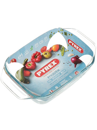 Форма для запекания стекло, 17х27 см, 1.4 л, прямоугольная, Pyrex, 406B000/7046