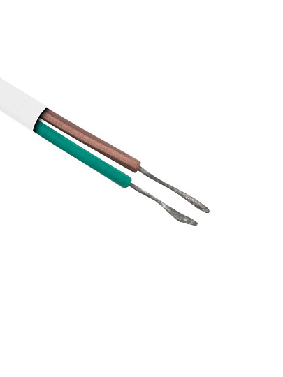 Шнур сетевой с плоской вилкой, Rexant, 2 жилы, 2х0.5 мм², 1.5 м, белый, без розетки, 11-1111