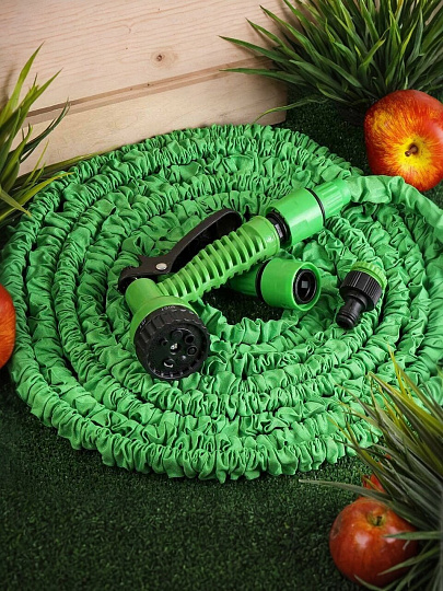 Шланг поливочный, растягивающийся, Grandy, Expandable, латекс, от 10 до 30 м, с пистолетом, BT003