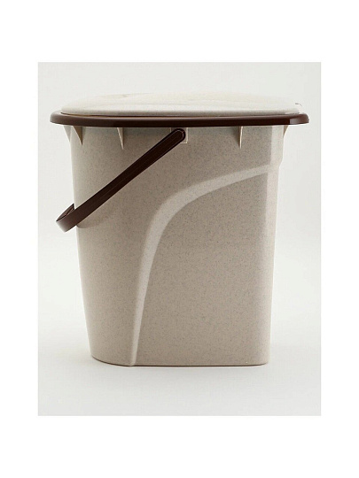 Ведро-туалет пластик, 24 л, бежевый мрамор, Idea, М2460