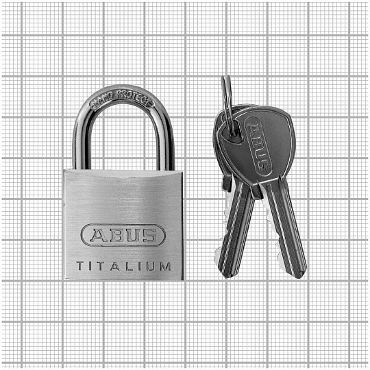 Замок навесной ABUS, 727TI/30, 26659, блистер, цилиндровый, компл. 2 шт, 3 ключа
