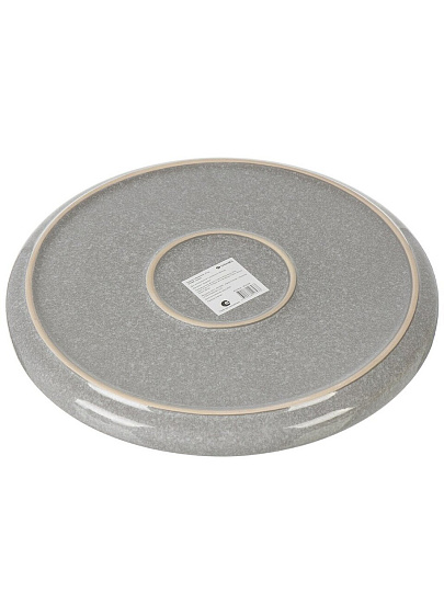 Тарелка обеденная, керамика, 27 см, круглая, Stone, Daniks, HMN240412A1-D/P, серая
