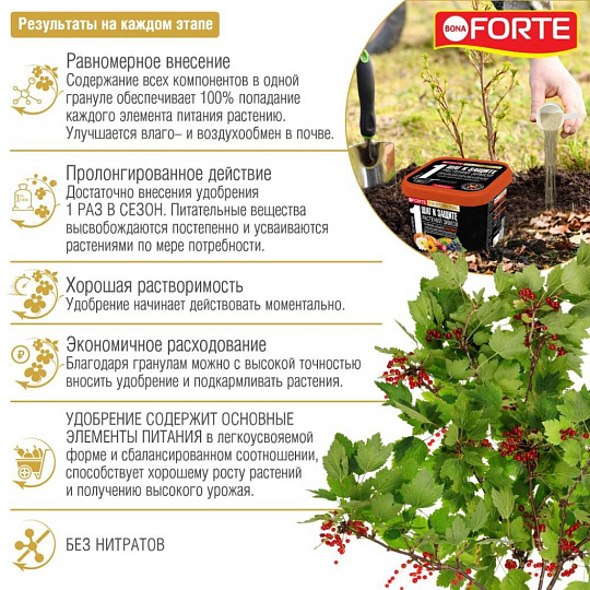 Удобрение Осеннее, универсальное, с биодоступным кремнием, пролонгир., ведро, минеральный, 1 л, Bona Forte