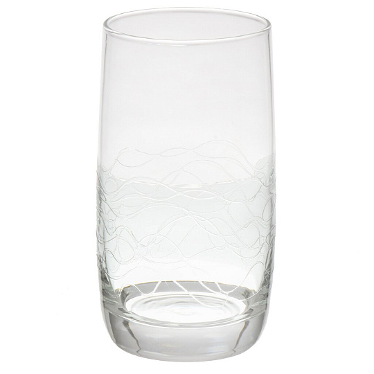 Стакан 330 мл, стекло, 6 шт, Glasstar, Волны 3, высокий, T1 9369