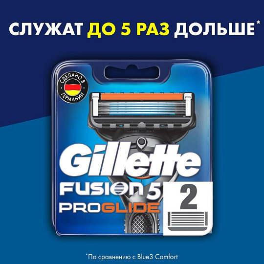 Сменные кассеты для бритв Gillette, Fusion ProGlide, для мужчин, 2 шт, GIL-81521961