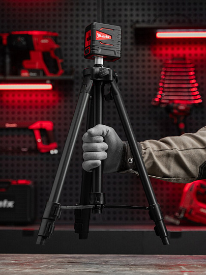 Уровень лазерный, 2/10 мм/м, 20 м, 2, батарейки, со штативом, MTX, QBC Green Pro Set, 350115