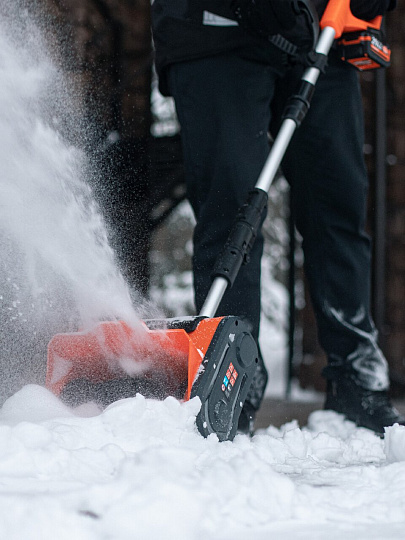 Снегоуборщик аккумуляторный, Patriot, PE 1002 UES, 27х17 см, 3000 об/мин, 18В, 1АКБ 2Ач ЗУ