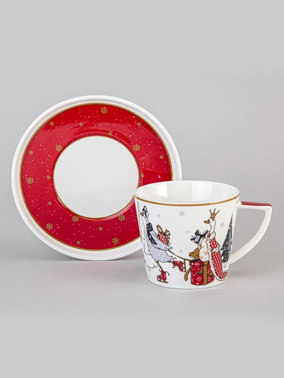 Чайная пара фарфор, 2 предмета, на 1 персону, 250 мл, Lefard, Family Christmas, 425-162