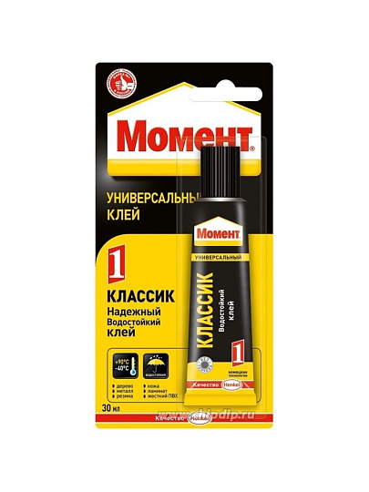 Клей Момент, универсальный, водостойкий, однокомпонентный, 125 мл, 781737, Классик