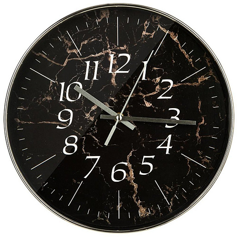 Часы настенные "marble" цвет:черный 30,5х30,5х4,5 см, 220-490