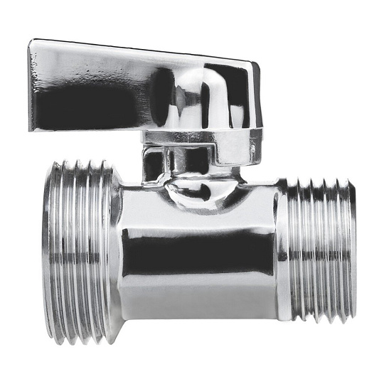 Кран для воды (мини), 1/2"х3/4", ш-ш, латунь, ручка-флажок, MasterProf