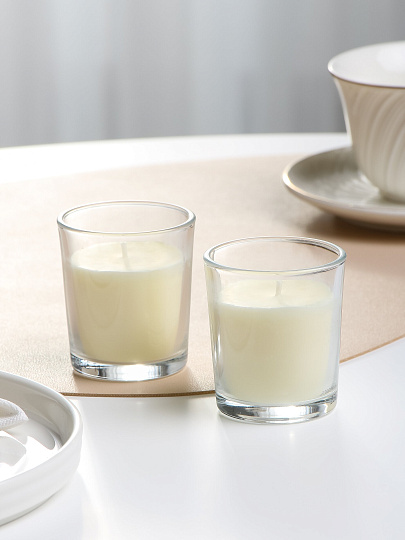 Набор свечей в стакане, 2 шт, Lumar, Кокос, ароматизированные, 2х6.6х5.8 см, 902915