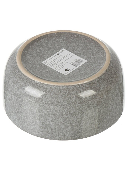 Салатник керамика, круглый, 15х7 см, 0.75 л, Stone, Daniks, HMN240412A1-BW, серый