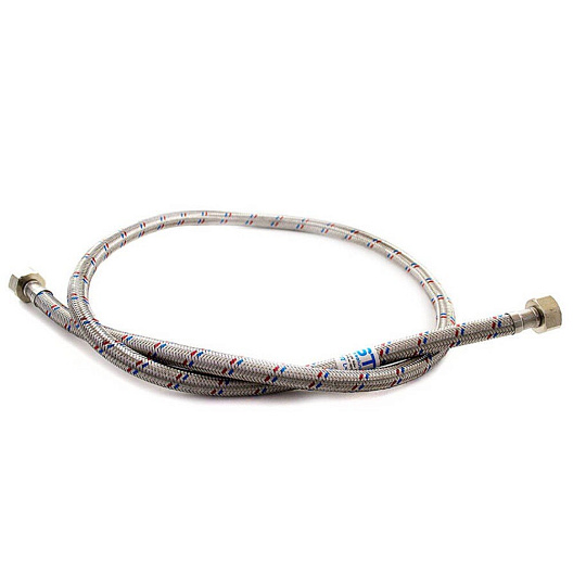 Подводка для воды 1/2"х1 м, г-г, сталь, ELKA