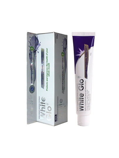 Зубная паста White Glo, отбеливающая антибактериальная 2в1, 100 г