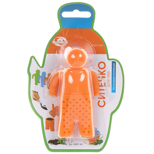 Ситечко для чая силикон, Мультидом, Человечек, GM11-45