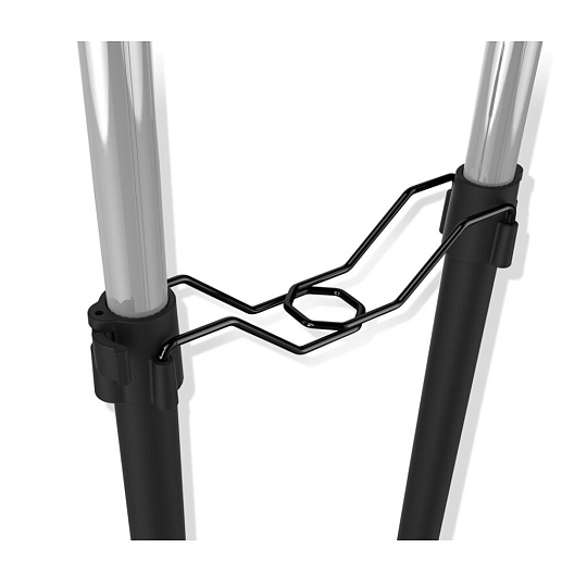 Вешалка напольная 86х44х161.5 см, Sheffilton, металл, полка для обуви, телескопическая, SHT-WR4150, В1-70, черный, черный муар, хром лак