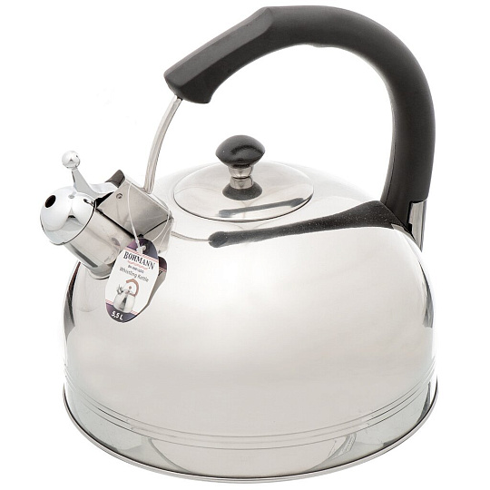 Чайник из нержавеющей стали Bohmann 9981BHBK со свистком, 5.5 л