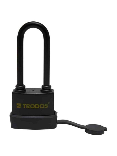 Замок навесной Trodos, BC-IG1-45L, 210 214, блистер, дисковый, черный, всепогодный, 3 ключа