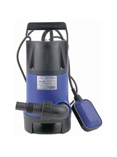 Насос дренажно-фекальный, Jemix, 750 Вт, глубина погружения 5 м, максимальный напор 8 м, 13.5 м³/ч, ФН-225-8
