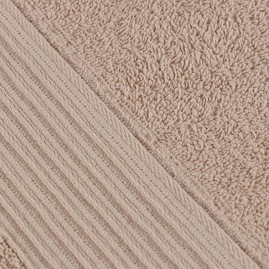 Полотенце банное 50х90 см, 100% хлопок, 460 г/м2, Эфир, Bella Carine, бежевое, Турция, FT-1-50-0127