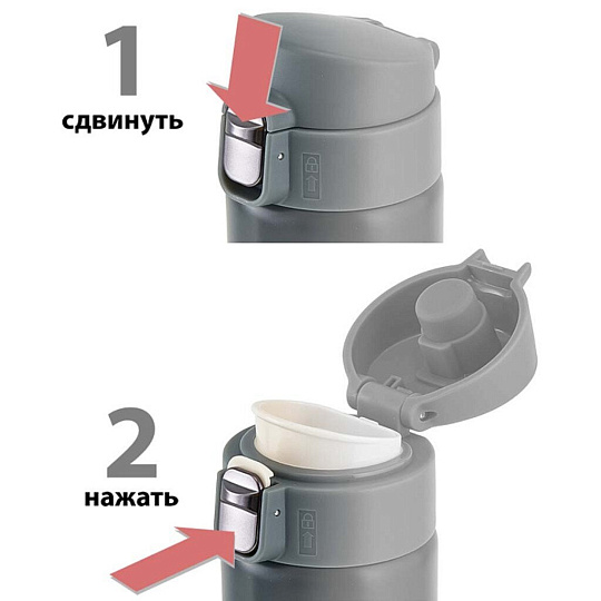 Термокружка нержавеющая сталь, 0.38 л, Alpenkok, колба нержавеющая сталь, сиреневая, AK-04815A