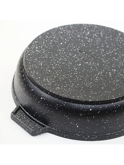 Сковорода литой алюминий, 22 см, антипригарное покрытие, Алтей, Granit Perfection black, съемная ручка, 02-2250-100