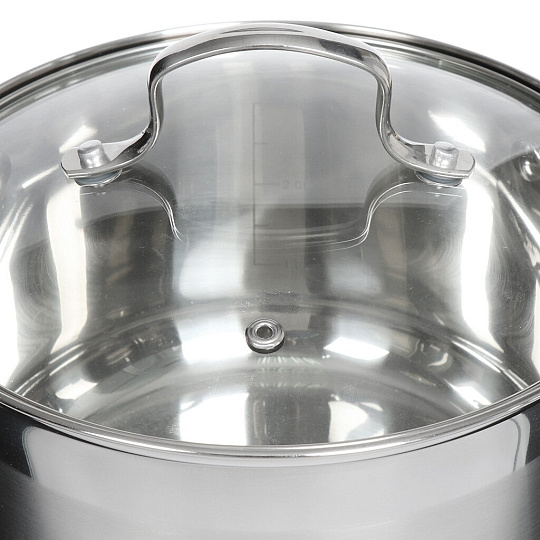 Набор посуды нержавеющая сталь, 12 предметов, кастрюли 2.1, 2.9, 2.9, 3.9, 3.9, 6.5 л, индукция, Rainstahl, RS\CW 1213-12