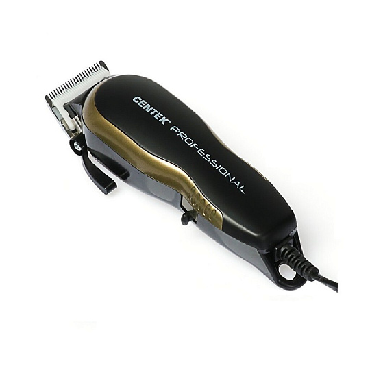 Машинка для стрижки Centek, CT-2125, сетевая, 10 Вт, черно-золотая, керамические ножи, шнур 2.4 м