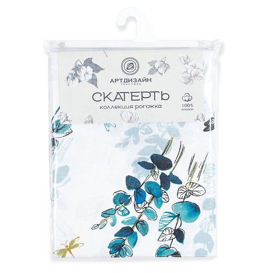 Скатерть 145х180 см, 100% хлопок, рогожка, 160 г/м2, АртДизайн, Мирт