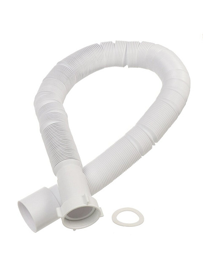 Гофра для сифона 2400 мм, 1 1/2"х40/50, полипропилен, с гайкой, Orio, АС-10133