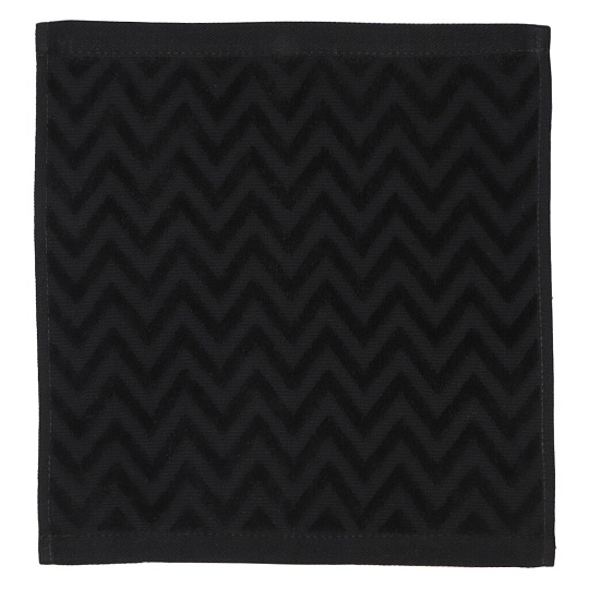 Полотенце кухонное махровое, 30х30 см, 450 г/м2, 100% хлопок, Silvano, Navy, черное, Узбекистан
