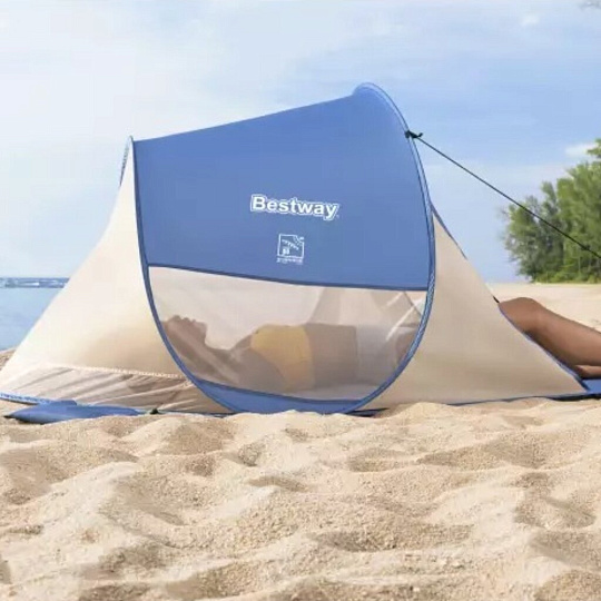 Палатка пляжная 2-местная, 200х120х90 см, 1 слой, 1 комн, Bestway, Beach Quick 2, 68107