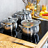 Набор посуды нержавеющая сталь, 6 предметов, кастрюли 1.9,2.9,3.9 л, индукция, Daniks, Классика, SD-6 - фото 18