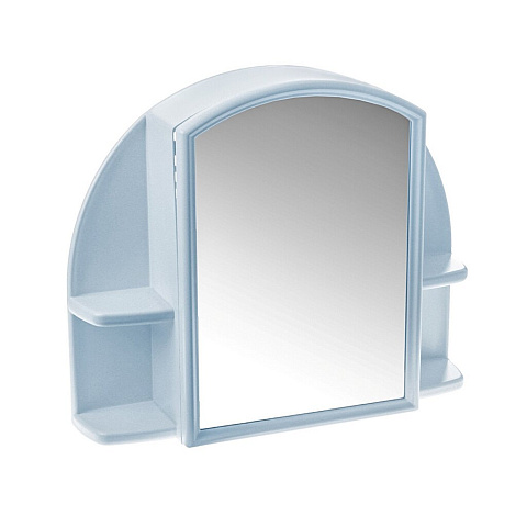 Зеркало-шкаф 42.4х50.8х12.3 см, прямоугольное, светло-голубое, с полочкой, Berossi, Orion 100, АС 11808000
