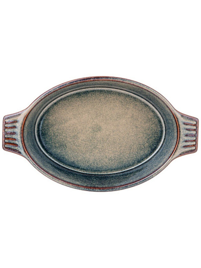 Форма для запекания керамика, 19х31х6.5 см, 1.3 л, овальная, Agness, Reactive Beige, 780-114