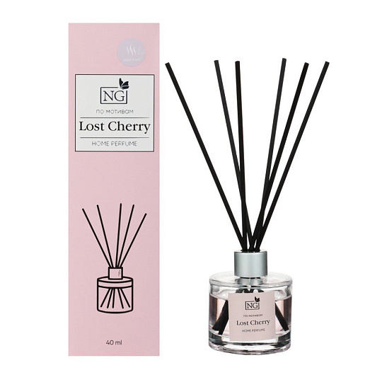 Аромадиффузор 40мл,с палочками,New Galaxy, Home Perfume, Lost Cherry,778-018