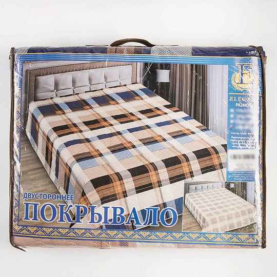 Покрывало евро, 220х200 см, микрофибра, двухстороннее, Marianna, Элегант, 18-014-ПК-ЭЛГ-200-220