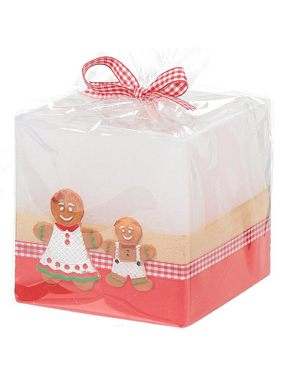 Свеча декоративная, 11х10.5 см, квадратная, Bartek Candles, Имбирный пряник