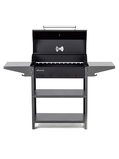 Мангал 1332х441х966 мм, 2 мм, с крышкой, гриль, полки, Gratar, Family Standart BBQ, FSB 2000