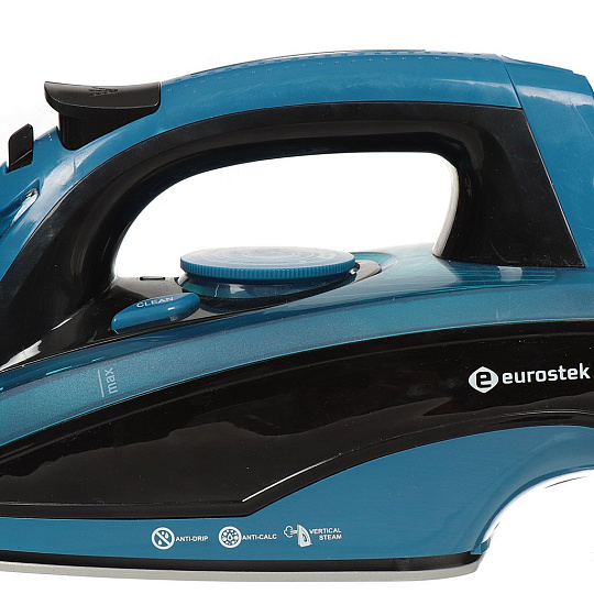 Утюг Eurostek, EEI-2600, 2600 Вт, керамика, вертикальное отпаривание, противокапельная система, 1.8 м